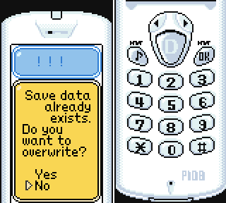 Save data overwrite warning before reorganization