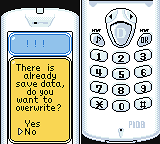 Save data overwrite warning before reorganization