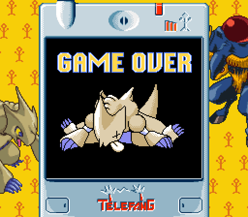 Speed version Game Over screen on SGB