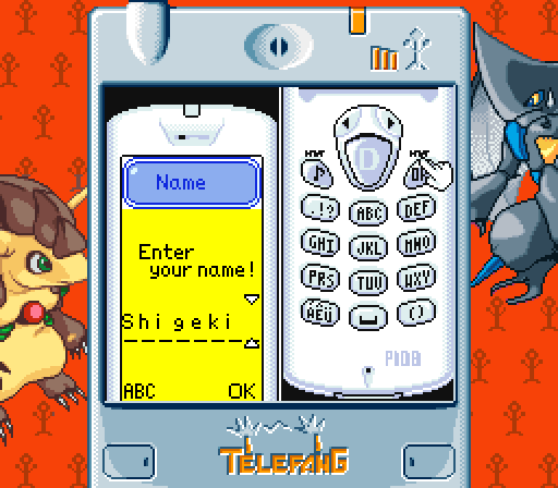 A demonstration of an SGB colorized naming screen