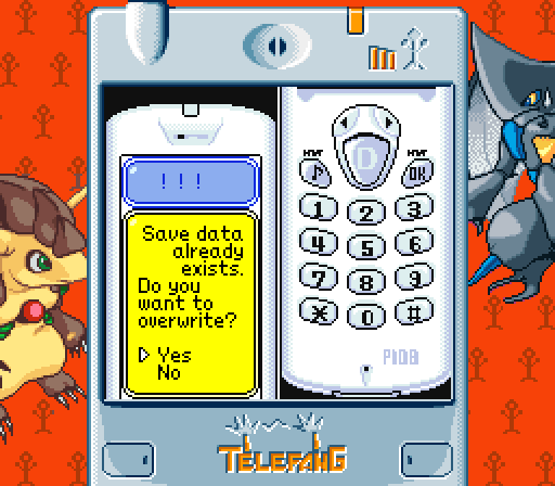 A demonstration of the SGB colorized overwrite warning